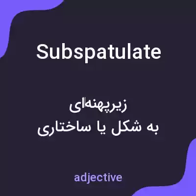معنی subspatulate به فارسی معنی subspatulate به فارسی
