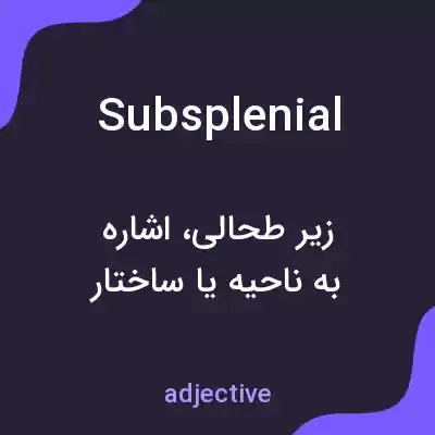 معنی subsplenial به فارسی معنی subsplenial به فارسی