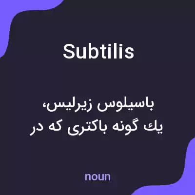 معنی subtilis به فارسی معنی subtilis به فارسی
