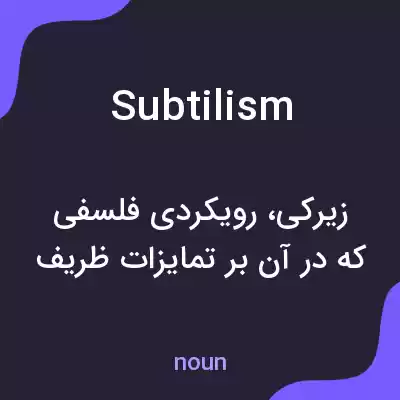 معنی subtilism به فارسی معنی subtilism به فارسی