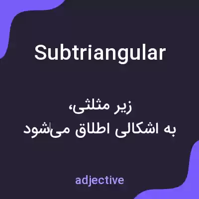 معنی subtriangular به فارسی معنی subtriangular به فارسی