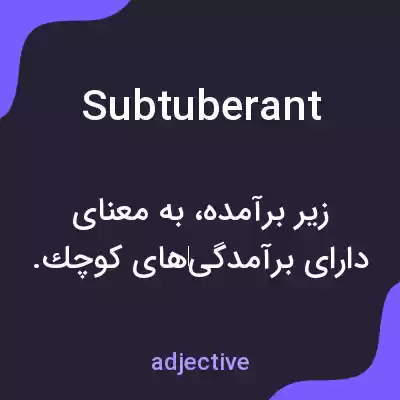 معنی subtuberant به فارسی معنی subtuberant به فارسی