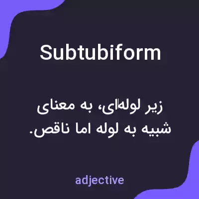 معنی subtubiform به فارسی معنی subtubiform به فارسی