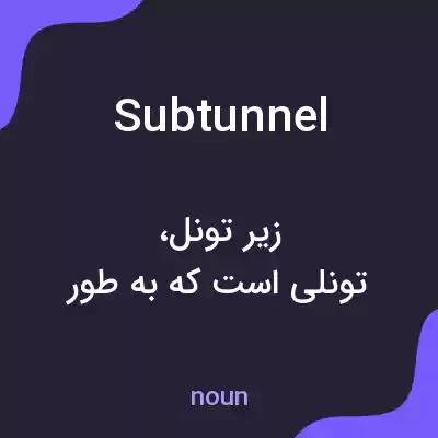 معنی subtunnel به فارسی معنی subtunnel به فارسی