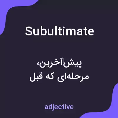 معنی subultimate به فارسی معنی subultimate به فارسی