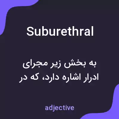 معنی suburethral به فارسی معنی suburethral به فارسی