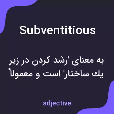 معنی subventitious به فارسی معنی subventitious به فارسی