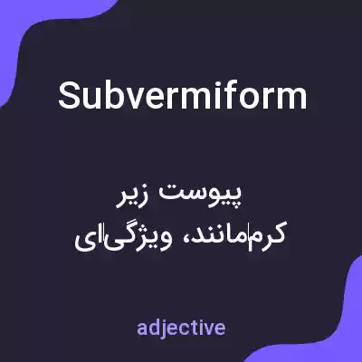 معنی subvermiform به فارسی معنی subvermiform به فارسی