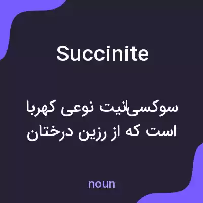 معنی succinite به فارسی معنی succinite به فارسی