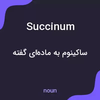 معنی succinum به فارسی معنی succinum به فارسی