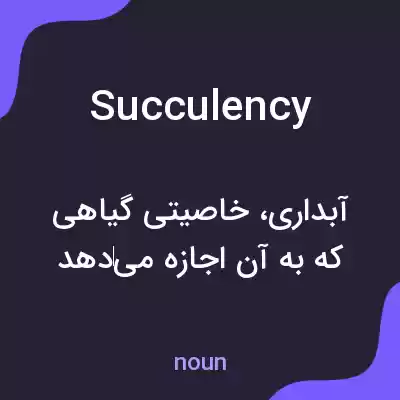معنی succulency به فارسی معنی succulency به فارسی