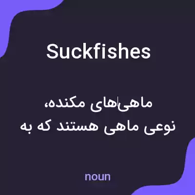 معنی suckfishes به فارسی معنی suckfishes به فارسی