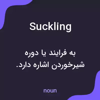 معنی suckling به فارسی معنی suckling به فارسی