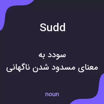 معنی sudd به فارسی معنی sudd به فارسی