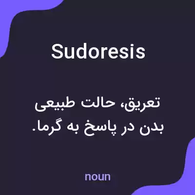 معنی sudoresis به فارسی معنی sudoresis به فارسی