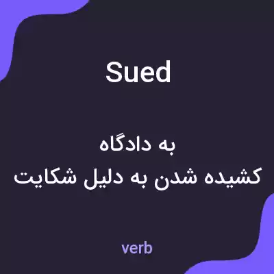 معنی sued به فارسی معنی sued به فارسی