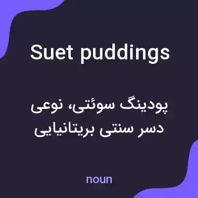 معنی suet puddings به فارسی معنی suet puddings به فارسی