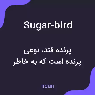معنی sugar-bird به فارسی معنی sugar-bird به فارسی