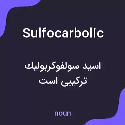 معنی sulfocarbolic به فارسی معنی sulfocarbolic به فارسی