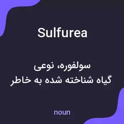 معنی sulfurea به فارسی معنی sulfurea به فارسی