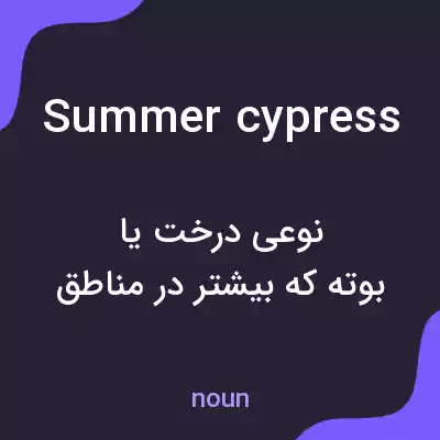 معنی summer cypress به فارسی معنی summer cypress به فارسی