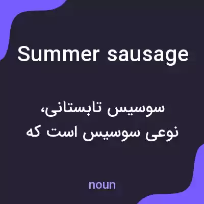 معنی summer sausage به فارسی معنی summer sausage به فارسی