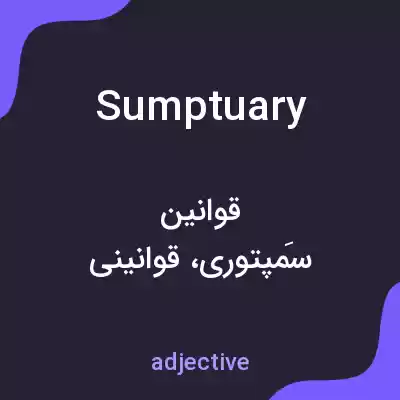 معنی sumptuary به فارسی معنی sumptuary به فارسی