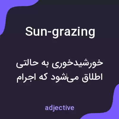 معنی sun-grazing به فارسی معنی sun-grazing به فارسی