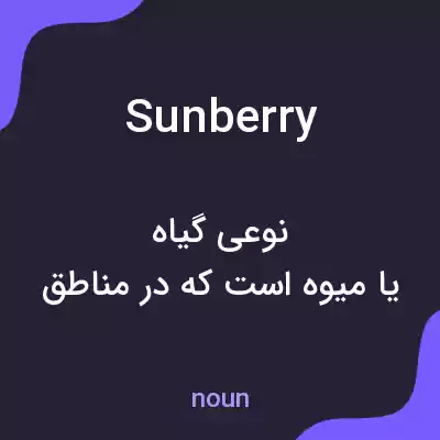 معنی sunberry به فارسی معنی sunberry به فارسی