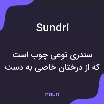 معنی sundri به فارسی معنی sundri به فارسی