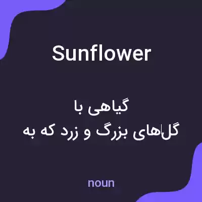 معنی sunflower به فارسی معنی sunflower به فارسی