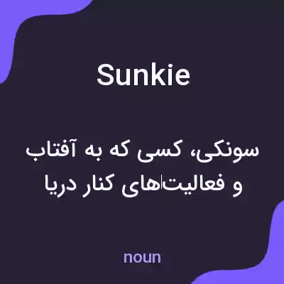 معنی sunkie به فارسی معنی sunkie به فارسی