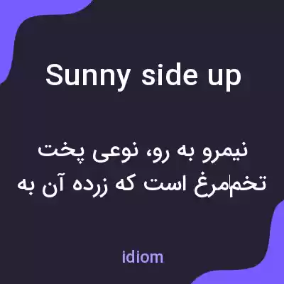 معنی sunny side up به فارسی معنی sunny side up به فارسی