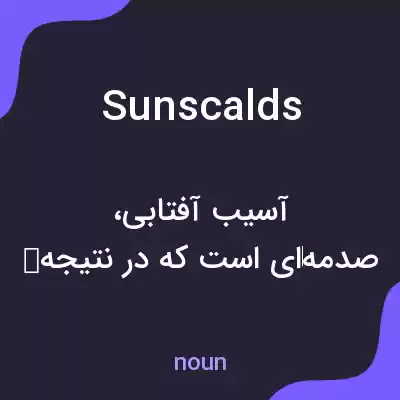 معنی sunscalds به فارسی معنی sunscalds به فارسی