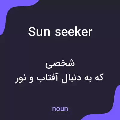 معنی sunseeker به فارسی معنی sunseeker به فارسی