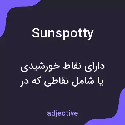 معنی sunspotty به فارسی معنی sunspotty به فارسی