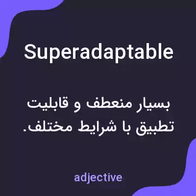 معنی superadaptable به فارسی معنی superadaptable به فارسی