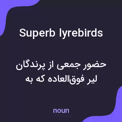 معنی superb lyrebirds به فارسی معنی superb lyrebirds به فارسی