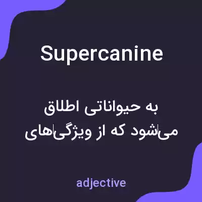 معنی supercanine به فارسی معنی supercanine به فارسی