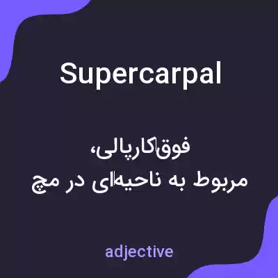 معنی supercarpal به فارسی معنی supercarpal به فارسی