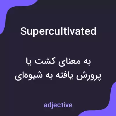 معنی supercultivated به فارسی معنی supercultivated به فارسی
