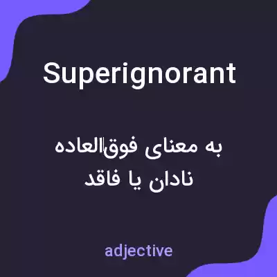معنی superignorant به فارسی معنی superignorant به فارسی