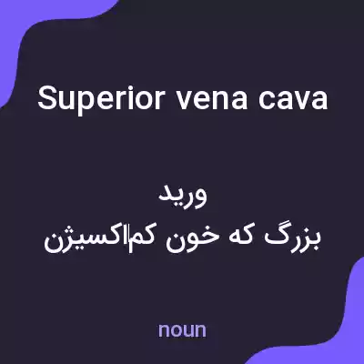 معنی superior vena cava به فارسی معنی superior vena cava به فارسی