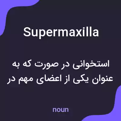 معنی supermaxilla به فارسی معنی supermaxilla به فارسی