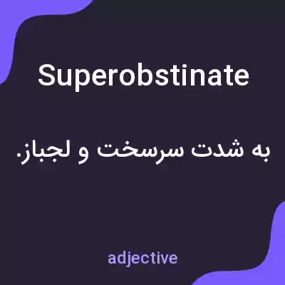 معنی superobstinate به فارسی معنی superobstinate به فارسی