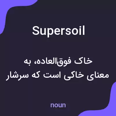 معنی supersoil به فارسی معنی supersoil به فارسی
