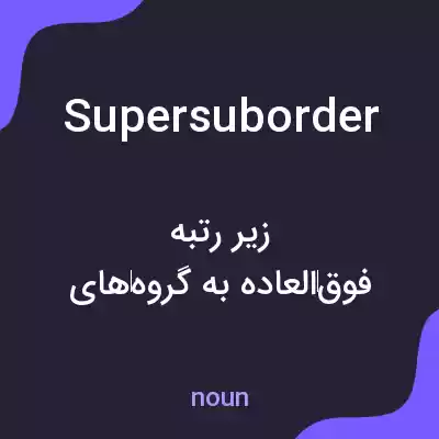 معنی supersuborder به فارسی معنی supersuborder به فارسی