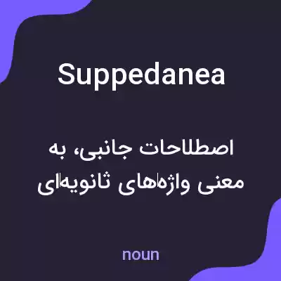 معنی suppedanea به فارسی معنی suppedanea به فارسی