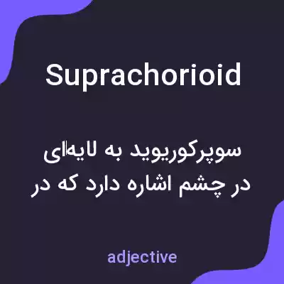 معنی suprachorioid به فارسی معنی suprachorioid به فارسی