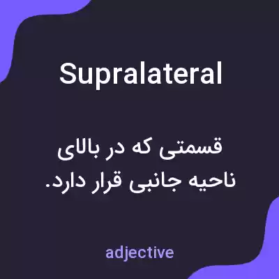 معنی supralateral به فارسی معنی supralateral به فارسی